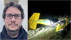 A la izquierda, el cineasta Luiz Fernando Feres. A la derecha, la avioneta en la que falleci junto al arquitecto