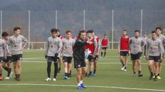 El t�cnico granate Luisito, durante uno de los entrenamientos de esta semana