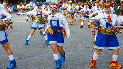 Desfile de comparsas por el Carnaval de Vigo durante el a�o pasado