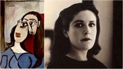 A la izquierda, obra de Picasso descubierta, muy similar a Buste de femme Dora Maar. A la derecha, Dora Maar.