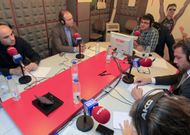 Sergio Mart�nez, Miguel Tellado, Ignacio Naveiras e Isidro Silveira participaron en el debate. 