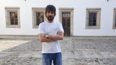 Arcay Barral, no claustro do convento, onde est� o Museo das Mari�as, a biblioteca e o Arquivo de Betanzos.