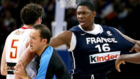 Rudy Fern�ndez, en el altercado que le cost� la expulsi�n