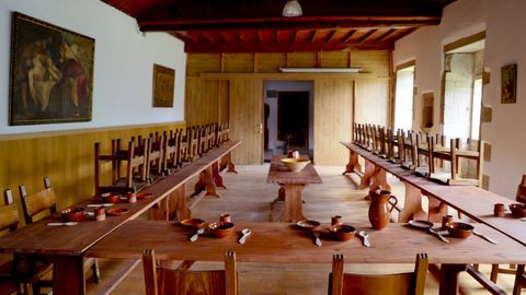 Reproducci�n del comedor del monasterio de Bergondo para la celebraci�n del 900.� aniversario de la primera vez que aparece documentado.