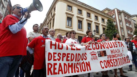 Concentracin de los trabajadores del hotel de La Reconquista.Concentracin de los trabajadores del hotel de La Reconquista 