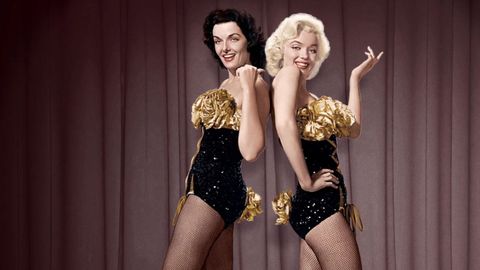 Jane Russell y Marilyn Monroe.