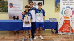 Iago Fern�ndez, Jes�s Rodr�guez y David Cernadas, en el torneo.