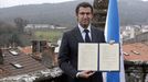 Feijoo, en la precampa�a del 2009, con su �Contrato con Galicia�.