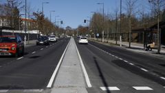 La avenida Rodr�guez de Viguri de Santiago, que la Xunta est� reformando actualmente