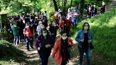Marcha de protesta contra una agresi�n sexual que sufri� una vecina sarriana el a�o pasado