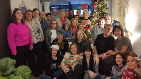 Un grupo de vecinos de Rianxi�o se fueron de celebraci�n