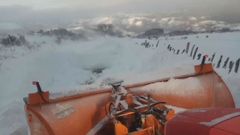 Atravesando m�s de un metro de nieve en A Fonsagrada