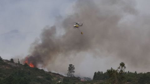 Incendio en el parque natural de las Fragas do Eume