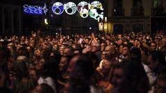 Pblico en una abarrotada plaza de Espaa, el pasado 13 de agosto, en el concierto de Rosario Flores en Pontevedra