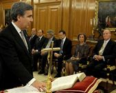 Juan Manuel Fern�ndez en el acto de jura de su cargo.