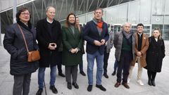 Besteiro compareci� ante los medios frente al edificio judicial de Ourense.