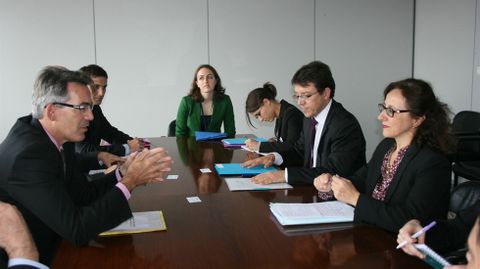 Olivier Onidi y Bel�n Fern�ndez en Bruselas.Olivier Onidi y Bel�n Fern�ndez en Bruselas