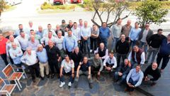 Asistentes a la comida homenaje en el restaurante Louzao