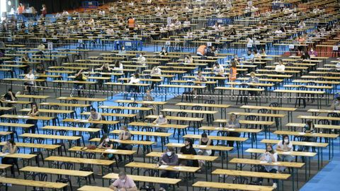 Foto de una oposicin del Sergas