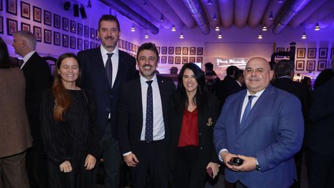 De izquierda a derecha: Sofía Toro, directora del Clúster Galego da Industria do Deporte; Miguel Juane, de la Asociación Española de Mediación Deportiva; Carlos Cao, director de Relaciones Internacionales del Celta; Guadalupe Murillo, presidenta del Pontevedra, y Pablo Prieto, presidente de la Real Federación Galega de Fútbol