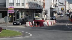 Las obras comenzaron con la apertura de una zanja en el medio de la calzada cerca de la rotonda