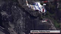 Rescatan y evac�an el cuerpo del barranquista de Lobios