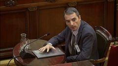 El comisario Joan Carles Molinero, durante su declaraci�n en el Supremo