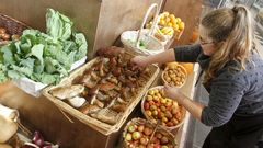 En el puesto � con til, los boletus edulis de primera categor�a se venden estos d�as a 30 euros, y los de segunda, a 20