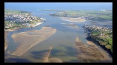 Vista area de la Ra de Ribadeo, el topnimo oficial que Asturias quiere cambiar por Ra del Eo