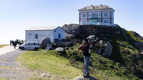 En Fisterra tambi�n sali� el sol durante la jornada del martes.