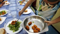 Imagen de archivo del comedor en el colegio p�blico Arquitecto Casas Novoa, en A Sionlla, en Santiago