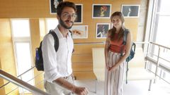 En la imagen, Valerio di Dio y Vittoria Luisa Zaghet, estudiantes italianos Erasmus en la Escuela Universitaria de Dise�o Industrial