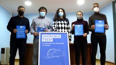 Presentaci�n de la campa�a de recogida de firmas del BNG para reivindicar servicios ferroviarios de calidad.