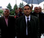 Crespo, en una visita a las obras del p�rking en octubre del 2003.
