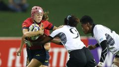 Clara Piquero, ala de la Selecci�n Femenina XV de Rugby de Espa�a, actuales Campeonas de Europa 2024