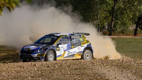 Daniel Remui��n, durante la prueba del Rallymix Cuntis