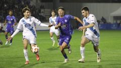 Obrador y Jaime corren junto a el exfabrilista Jairo, uno de los mejores del Ourense CF