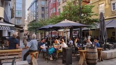 Ambiente en la Plaza de la Cormelana