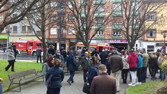 Incendio en la Avenida Pumar�n de Oviedo