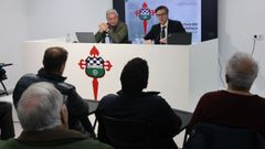 Ansede y Ferreiro en la �ltima junta celebrada en A Malata. 