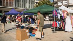 Cerca de una veintena de puestos se instalaron en la plaza del Concello.