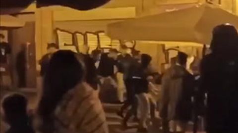 Pelea en una terraza del centro de Oviedo