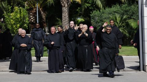 Integrantes de la orden de San Agust�n, tras su encuentro con Le�n XIV