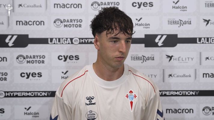 El central del Celta Fortuna Quique Ribes, tras el triunfo ante el Ceuta.