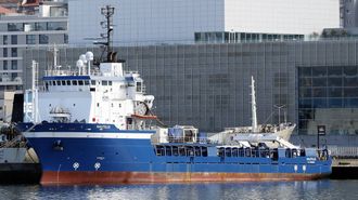 ACSM pondr� a su flota al servicio del proyecto Elmed, que se desarrollar� entre Italia y T�nez. En la imagen, que es de archivo, el buque de apoyo �offshore� Nautilus amarrado en Beiramar, en Vigo.