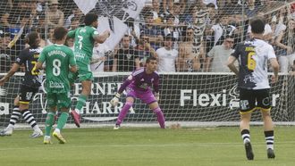 Lucas D�az en el �ltimo partido de Liga del Racing.