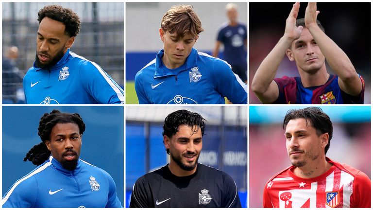 Aubameyang, Amatucci, Marc Casad�, Adama Traor�, Leo Rom�n y Jos� Mar�a Gim�nez, nuevos fichajes del Deportivo para la temporada 2026-2027.