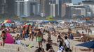 Miami Bech, ayer, abarrotada pese al enorme incremento de contagios