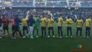 Cadiz Real Oviedo Ramon de Carranza.Futbolistas de Cadiz y Real Oviedo se saludan antes del encuentro