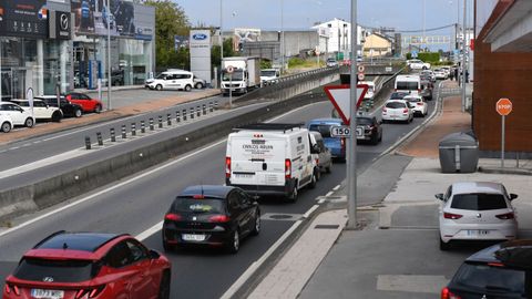 El accidente caus un importante atasco